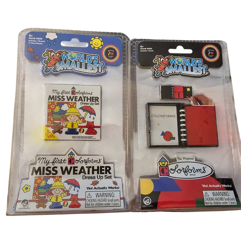 World's Smallest‎ Colorforms Lot of 2